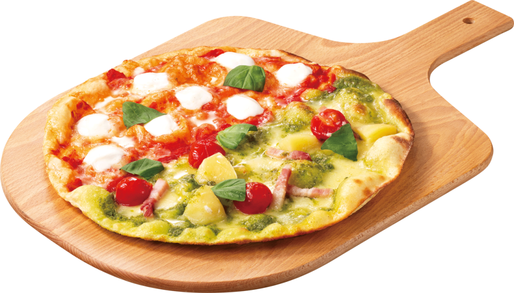 ピッツァ･ハーフ&ハーフ プレミアムマルゲリータ&ジェノベーゼ 税込1,309円