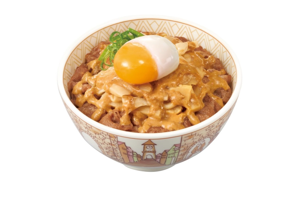 おんたま胡麻ダレたけのこ牛丼
