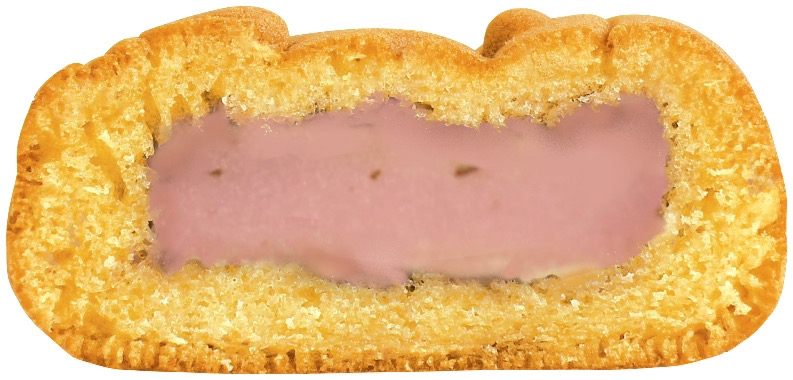 ペコちゃん人形焼(桜あん) 断面