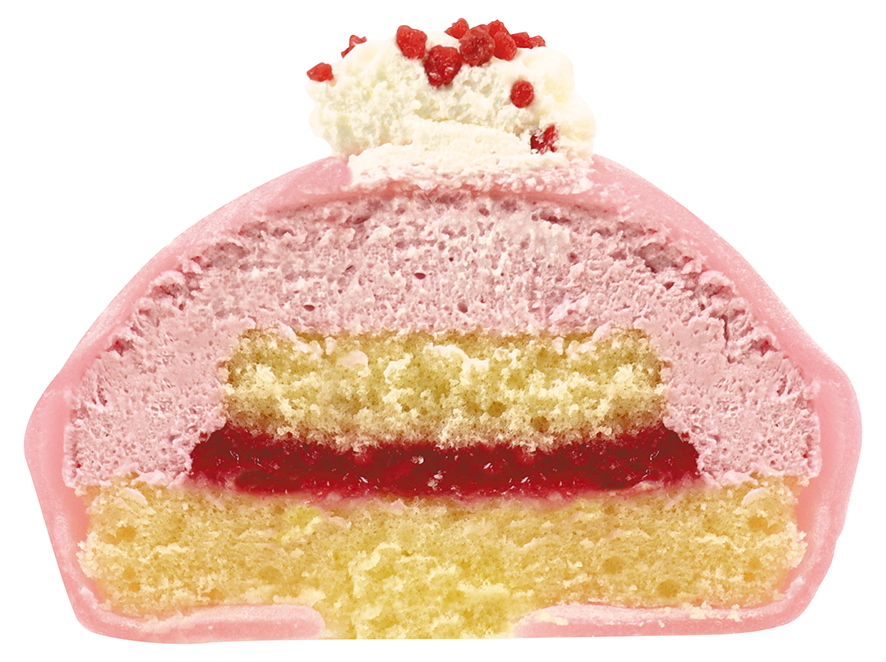 マンスリーシーズン ドリームストーリー～桜と苺のドームケーキ～ 断面