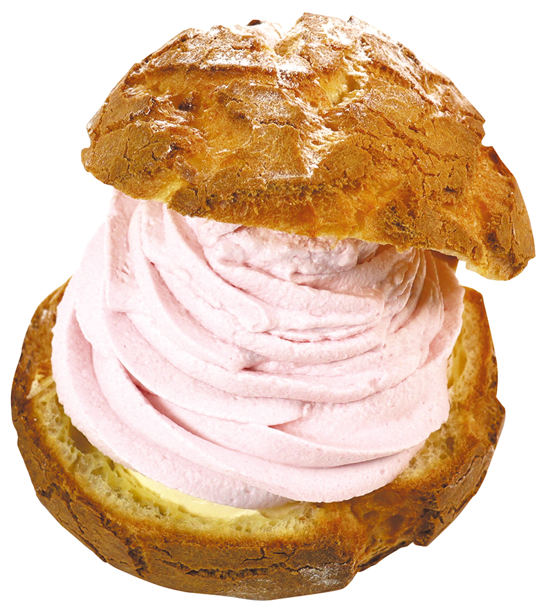 盛り過ぎ窯焼きダブルシュークリーム(桜ミルキー)神奈川県産八重桜使用 437円