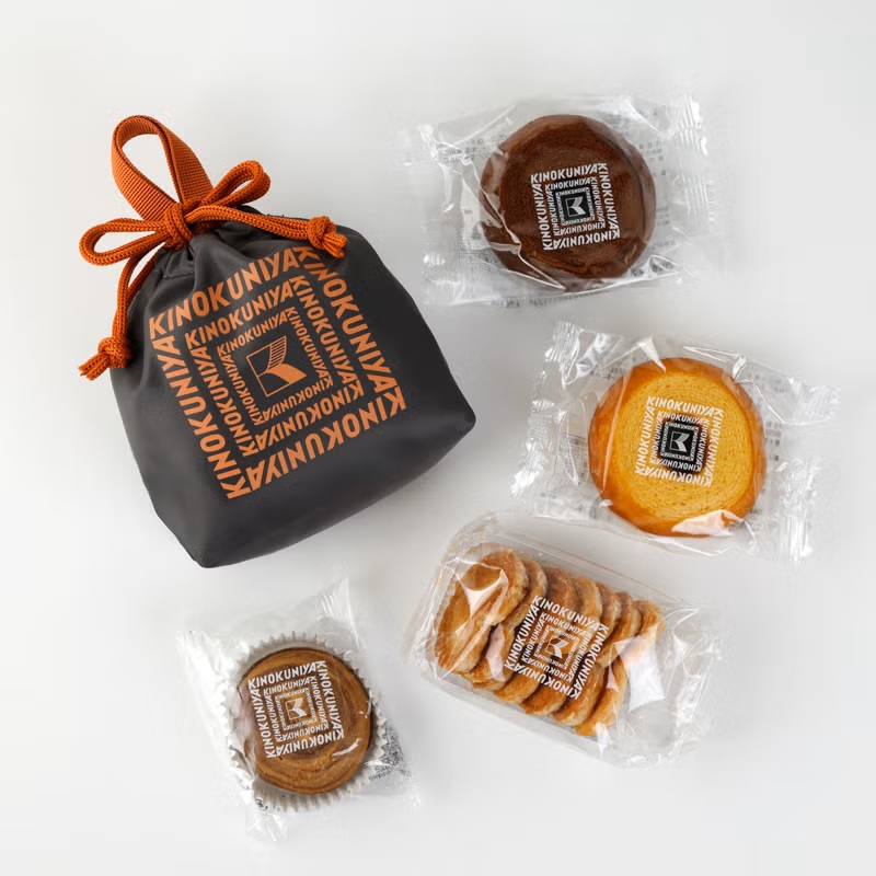 紀ノ国屋 スイーツバッグ チャコール×フレッシュオレンジ