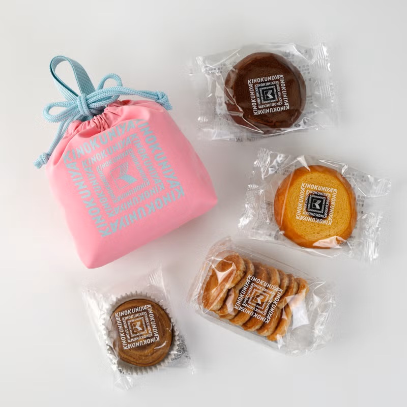 紀ノ国屋 スイーツバッグ ミルキーピンク×ブルー