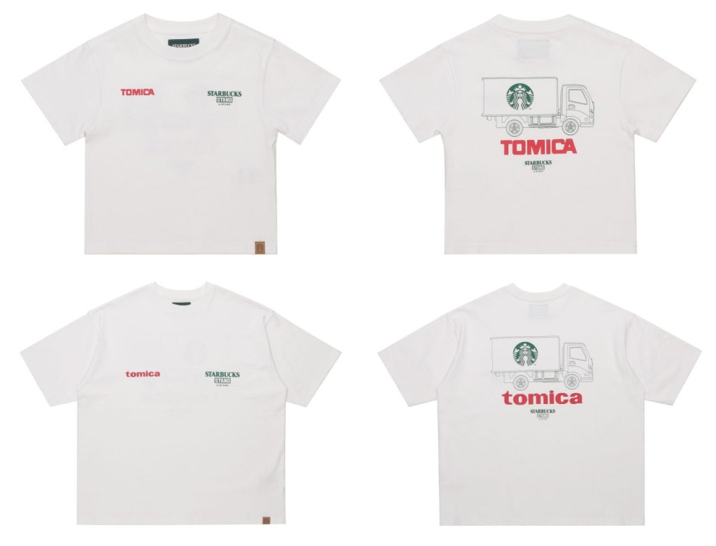 トラックプリントTシャツ B ホワイト(キッズ／大人)