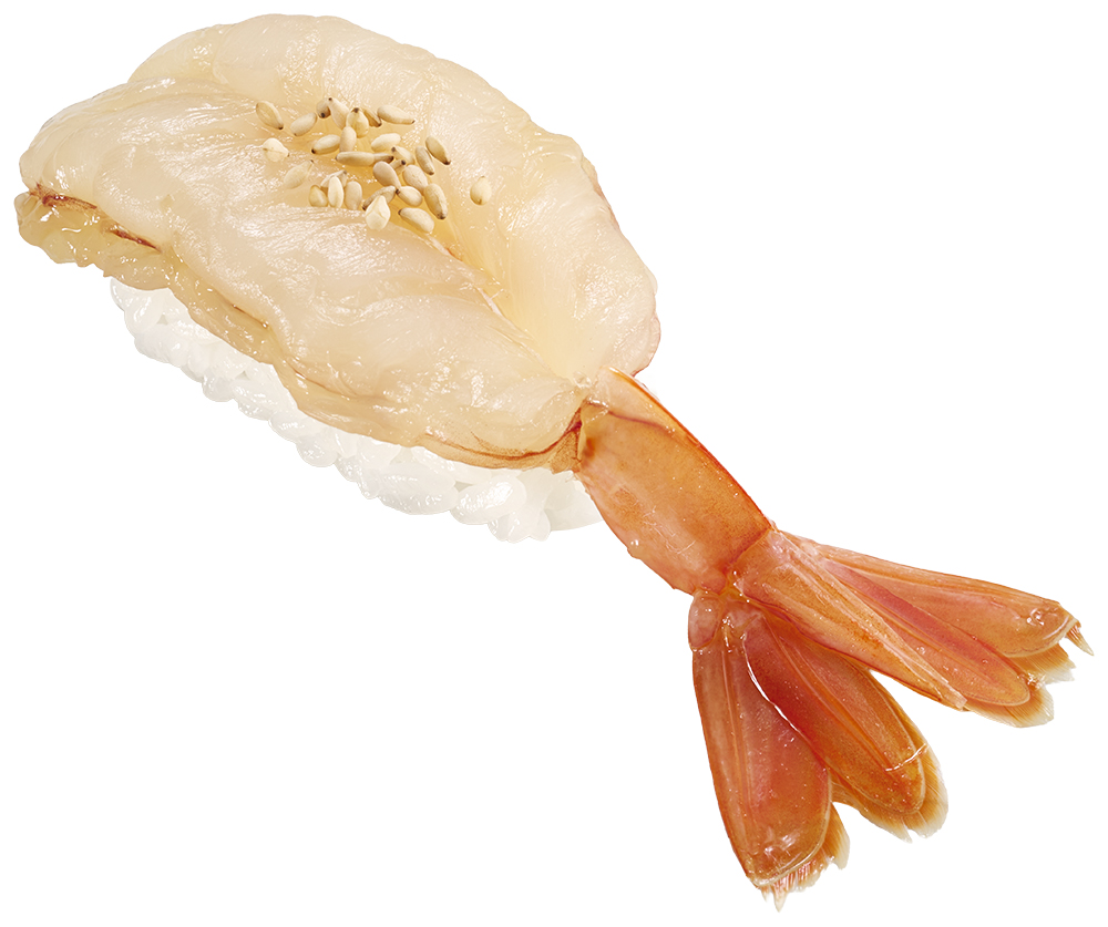 煎り酒漬け赤えび（1貫180円～）