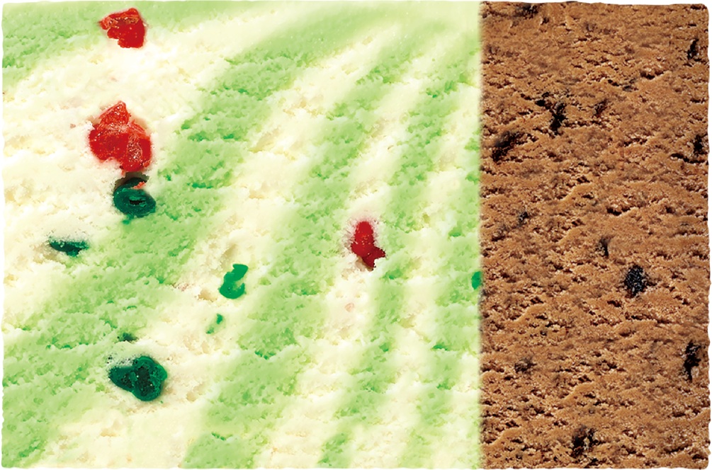 アイスケーキのフレーバーはポッピングシャワー&チョップドチョコレート