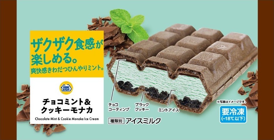 チョコミント&クッキーモナカ