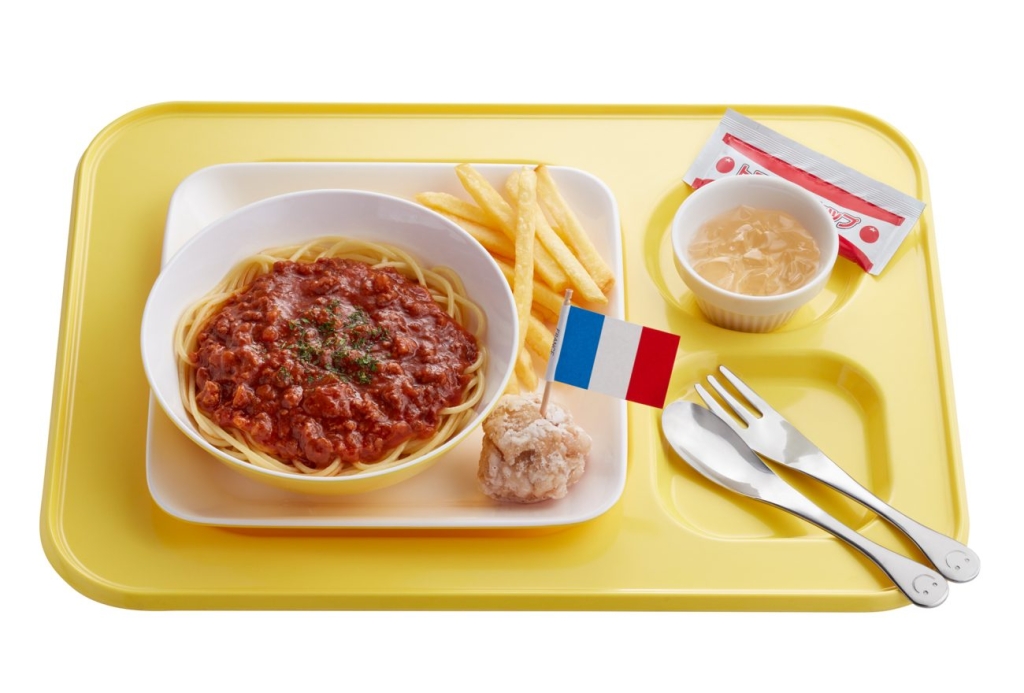 キッズミートスパゲティプレート（おもちゃ付）／569円（税込625円）