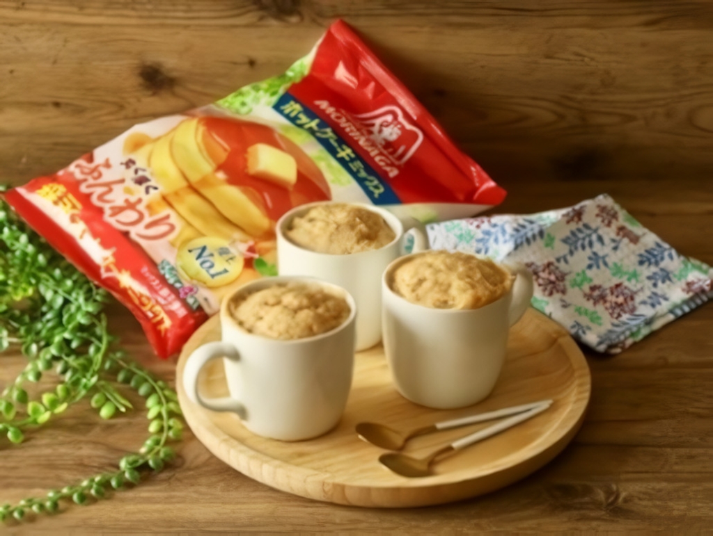 森永「ホットケーキミックス」で作る「豆腐ときなこのマグカップケーキ」