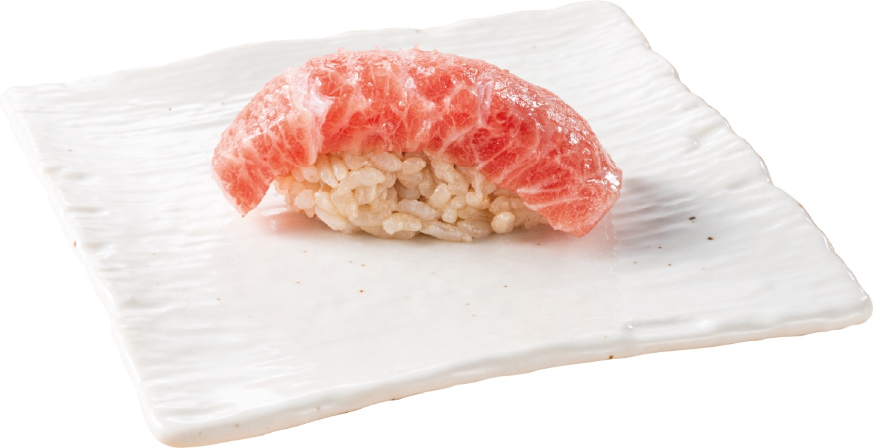 新商品「アンデスの紅塩で食べる、本鮪カマトロ握り」