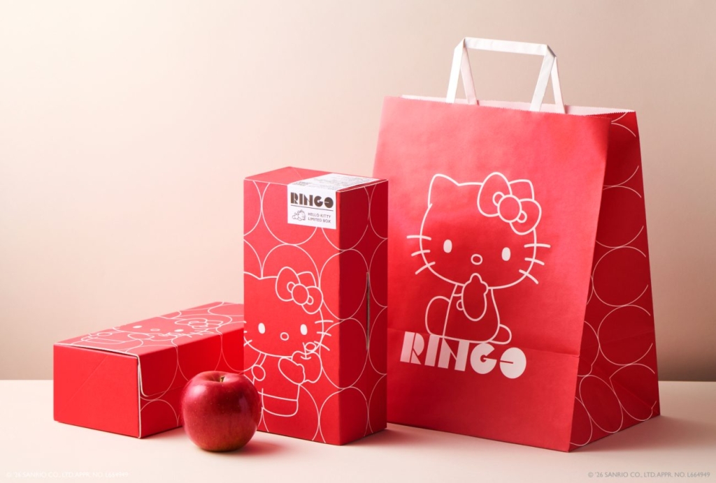 RINGO×ハローキティ 限定デザインの手提げ紙袋
