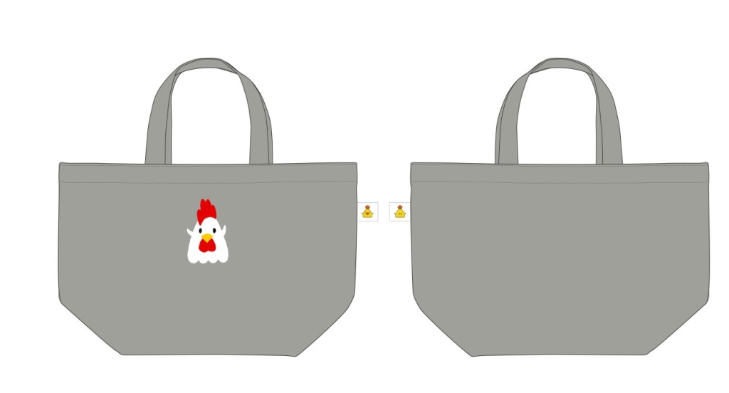 からあげクンランチトートバッグ（もこもこ刺しゅう）