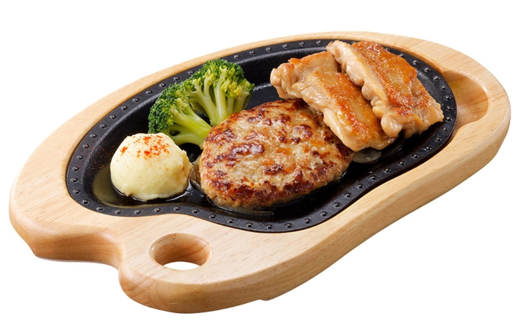 ガーリックチキン＆ハンバーグステーキ