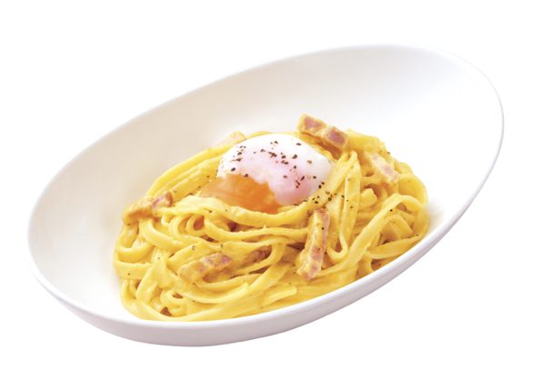 【生パスタ】パンチェッタの濃厚カルボナーラ -半熟卵添え-