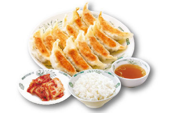 W餃子定食 白菜キムチ(880円)