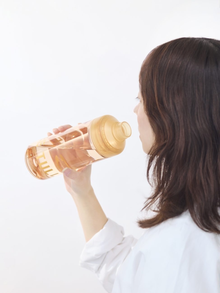 ウォーターボトル クリアオレンジ