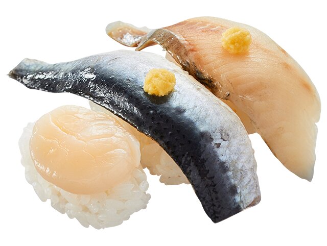 『北海道3貫盛り』三貫 税込330円～