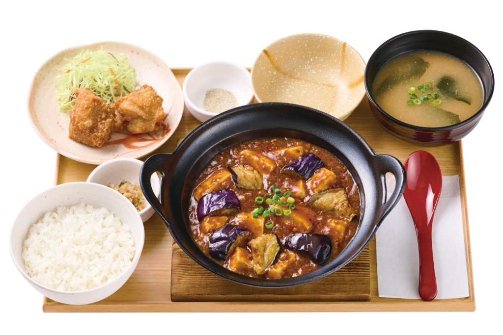 【から揚げ小鉢付】～四川風～麻婆茄子豆腐定食