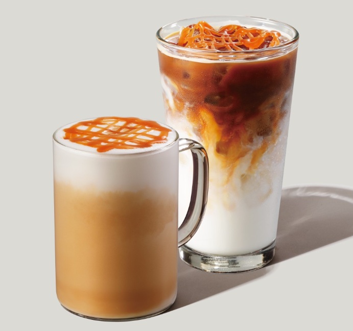 リニューアル前「キャラメル マキアート（Hot／Iced）」