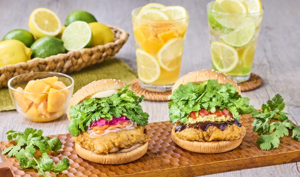 パクチーチキンバーガー2品