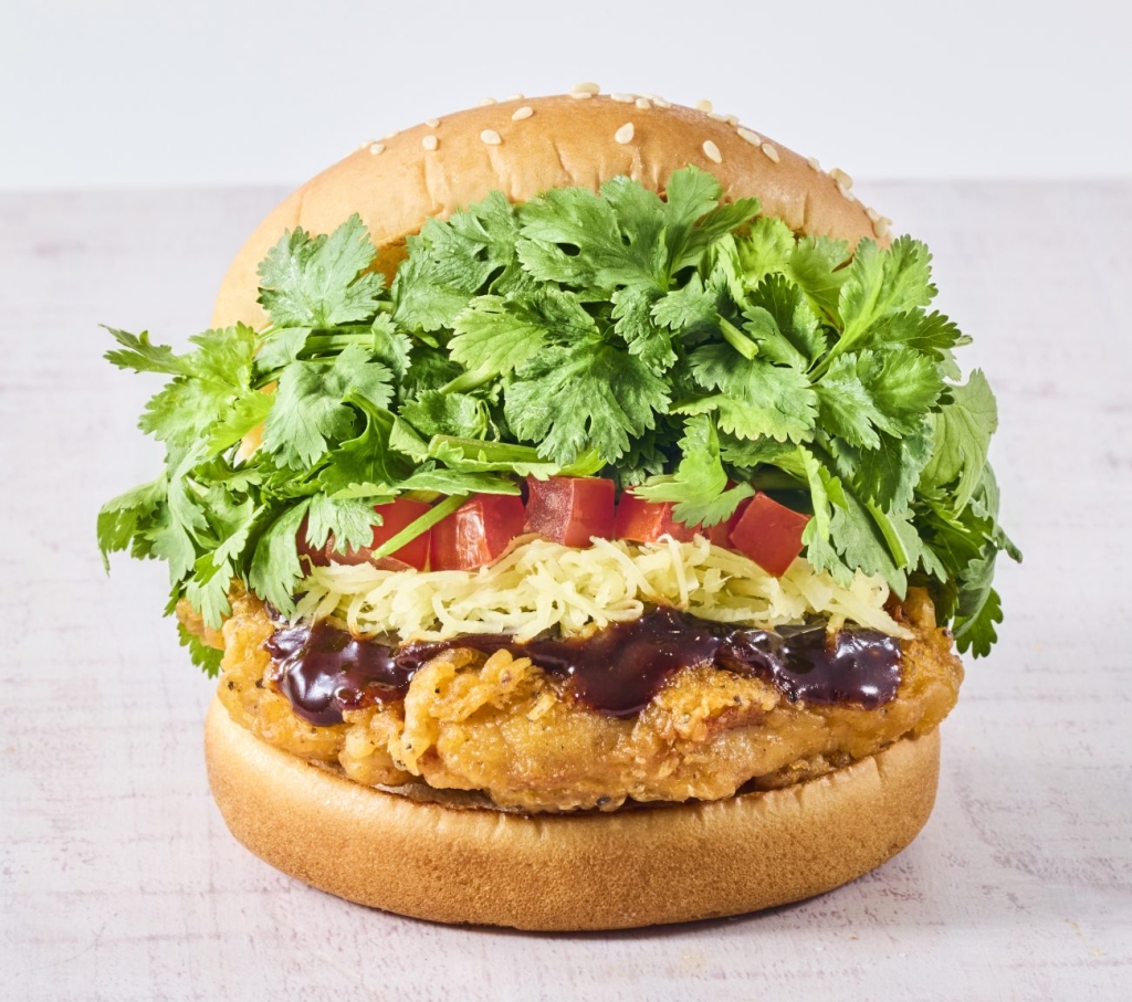 パクチーチキンバーガー カオマンガイ パクチー3倍