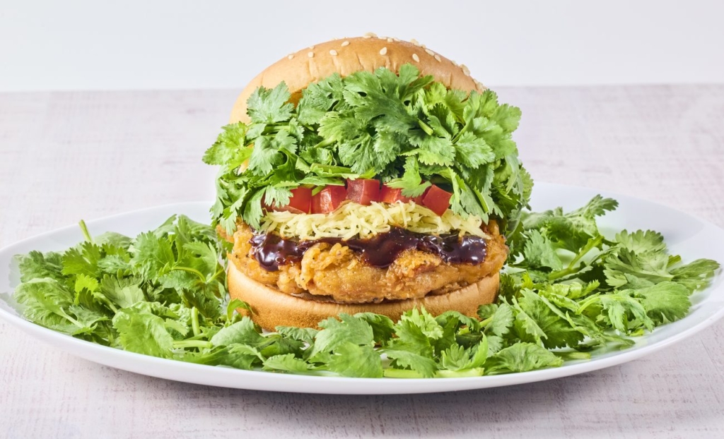 パクチーチキンバーガー カオマンガイ パクチー5倍