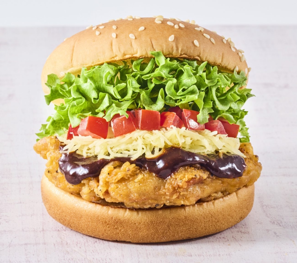 パクチーチキンバーガー カオマンガイ リーフレタスに変更