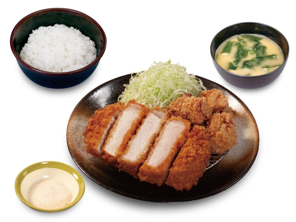 超厚切りロースかつ＆唐揚げ定食