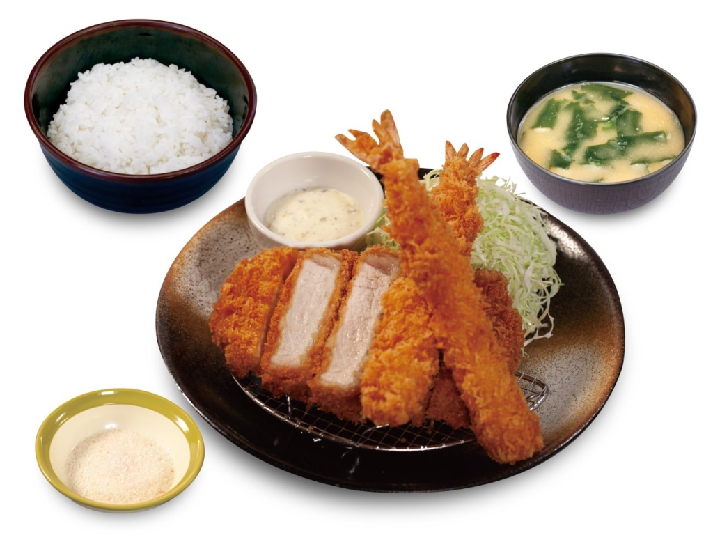 超厚切りロースかつ＆海老フライ2尾