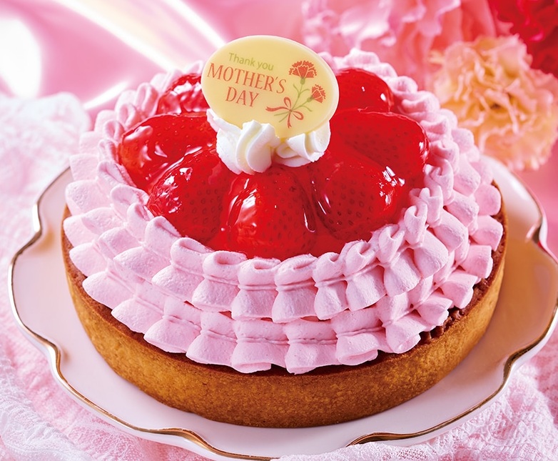 母の日 苺のタルトデコレーション