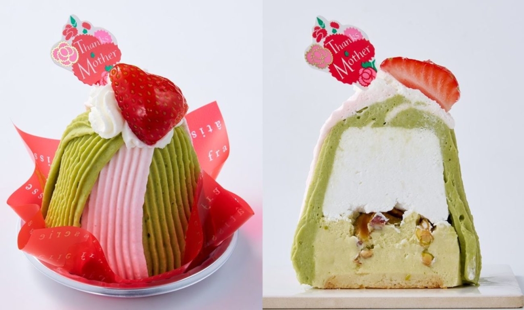 母の日 苺とピスタチオのモンブラン