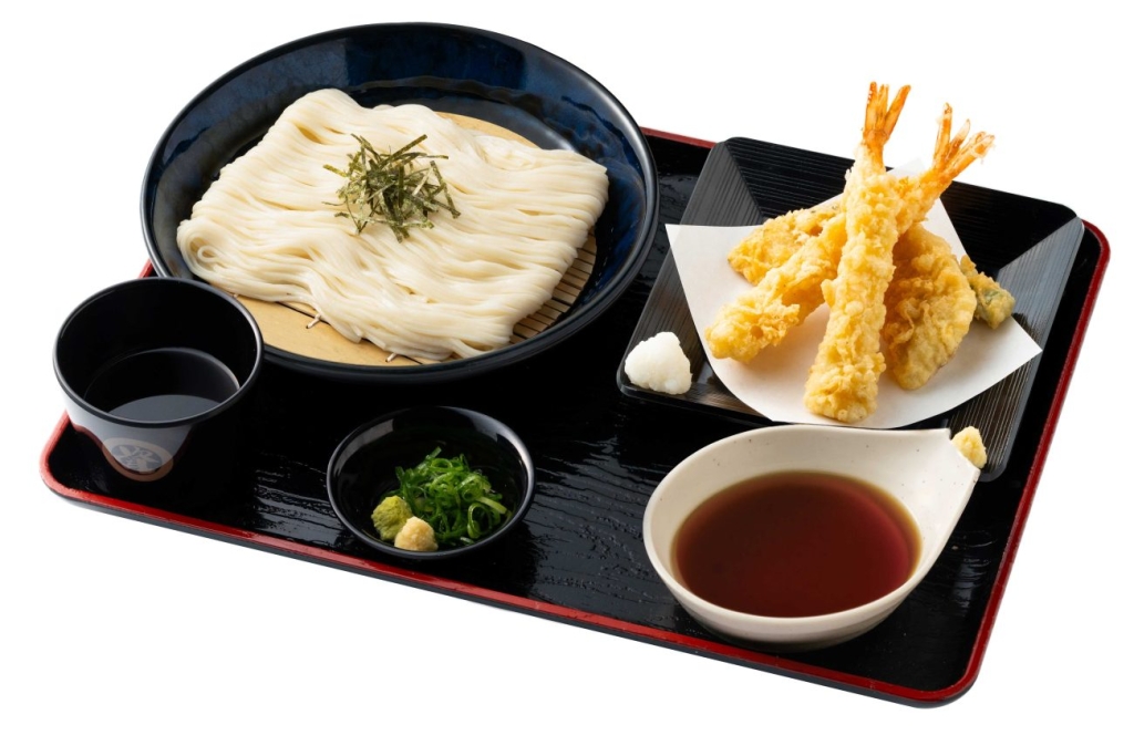 海老天ざる細めん