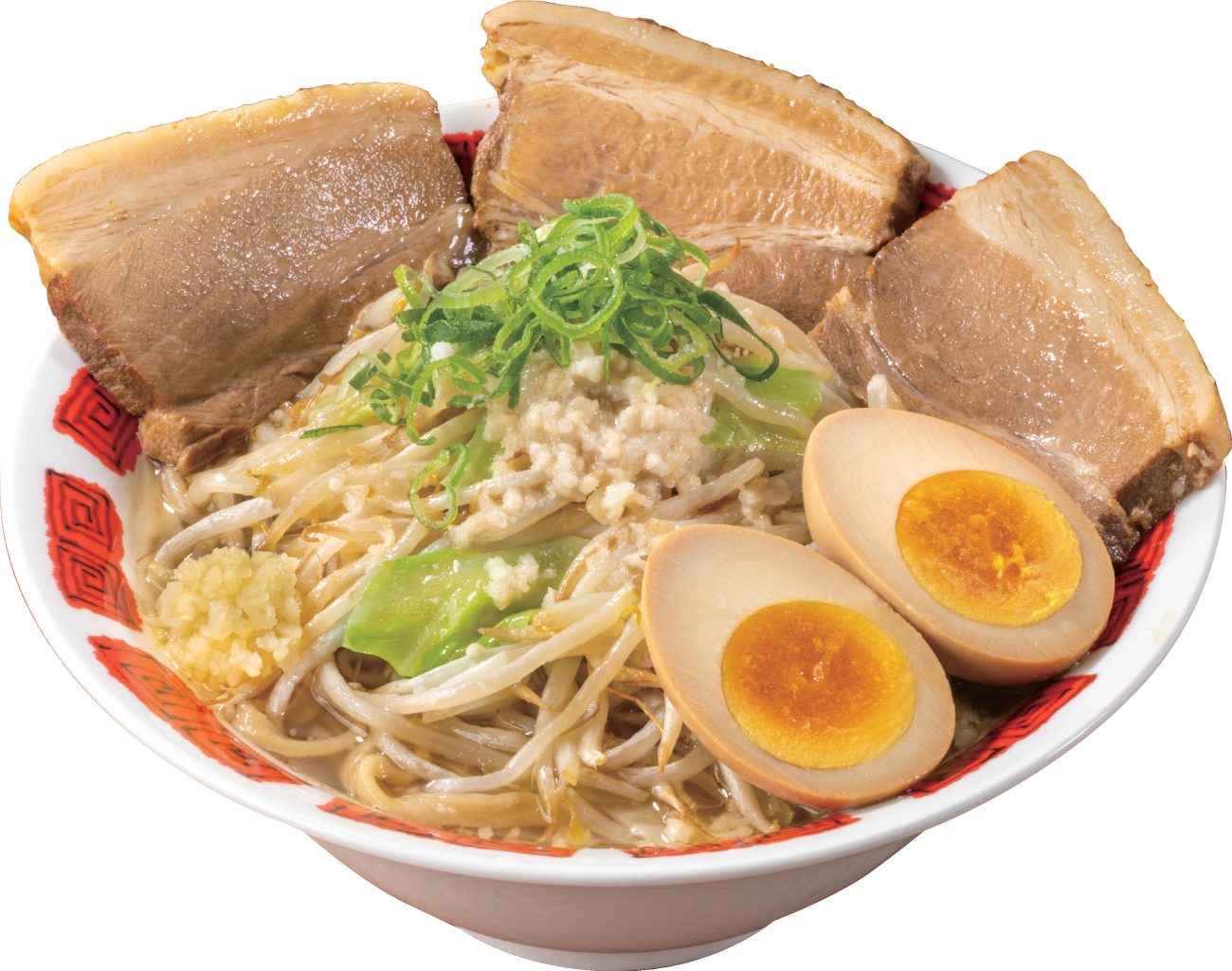 厚切り焼豚のバミ郎そば（マシ盛）