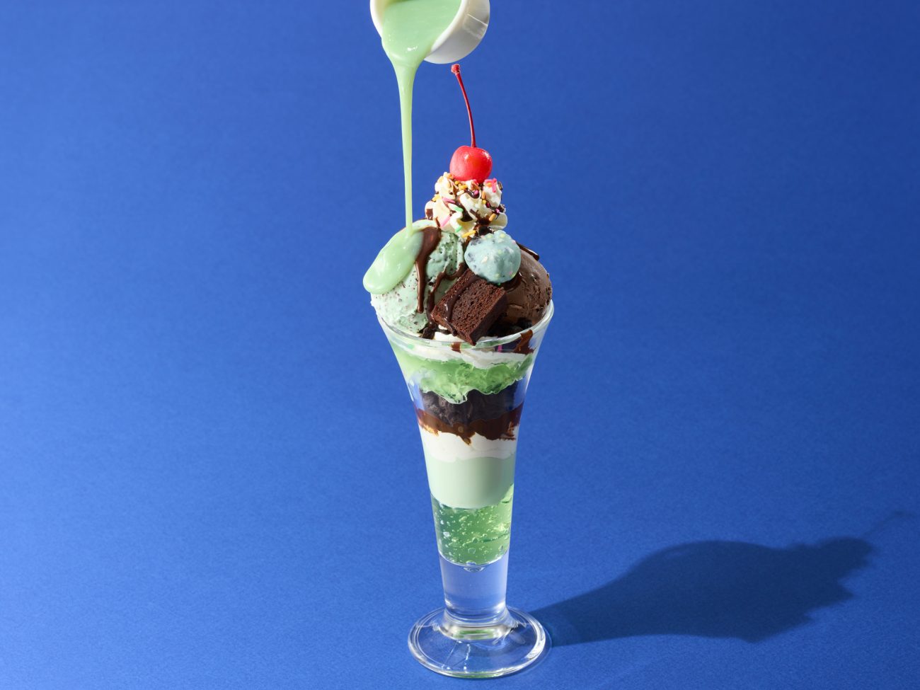 チョコミン党パフェ