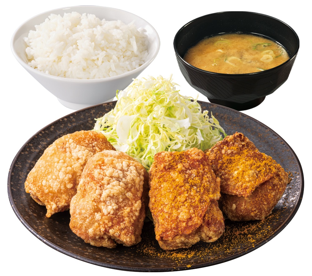 出汁カレーからあげ合盛り定食