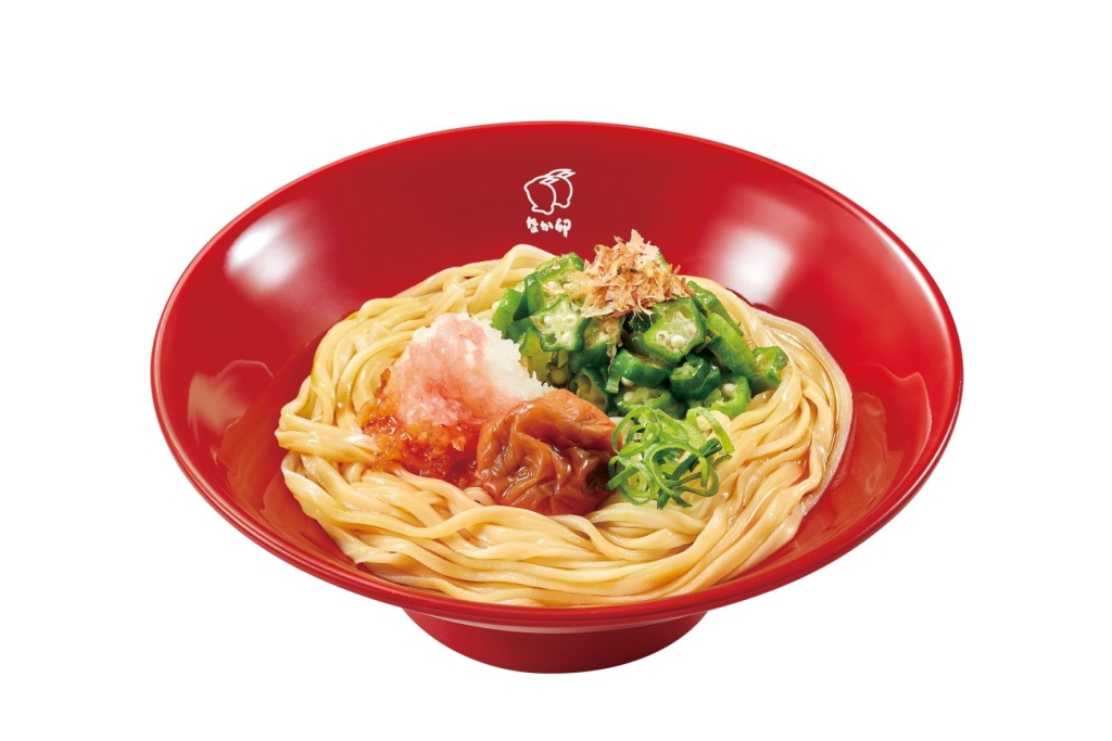 かつお節オクラ梅おろしうどん