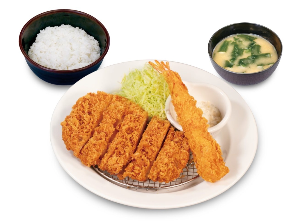 ジャンボチキンかつ＆海老フライ（1尾）定食