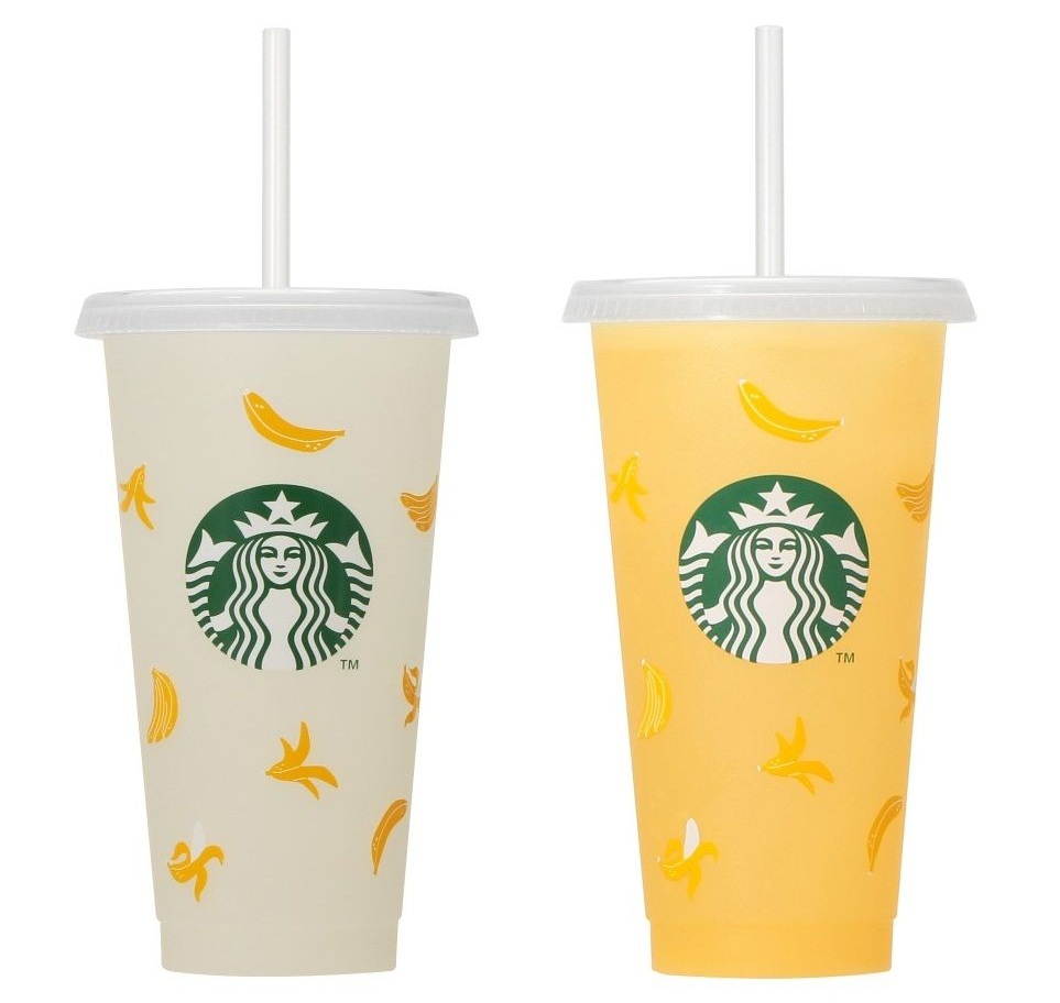 カラーチェンジングリユーザブルコールドカップバナナ710ml