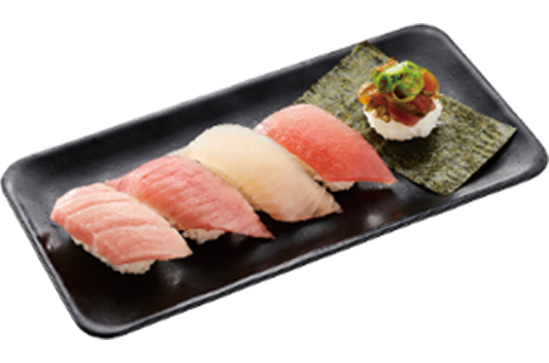 かっぱのまぐろ5種食べ比べ