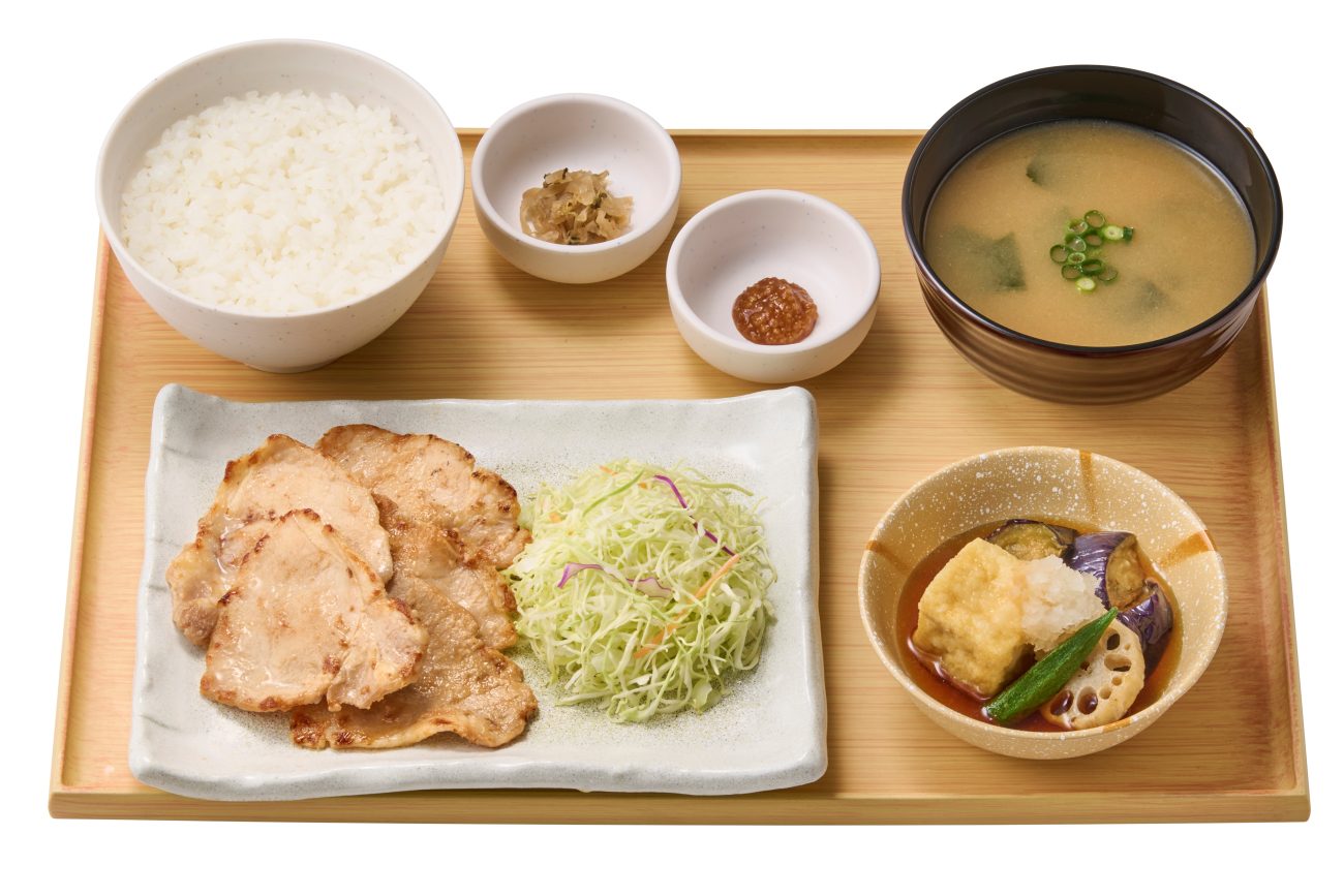 三元豚ロースの西京焼と揚げ出し豆腐の定食