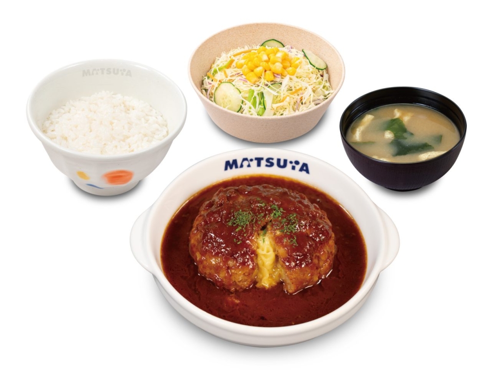 溢れる3種の濃厚チーズINデミハンバーグ定食　　　　　　　　　　1,090円
