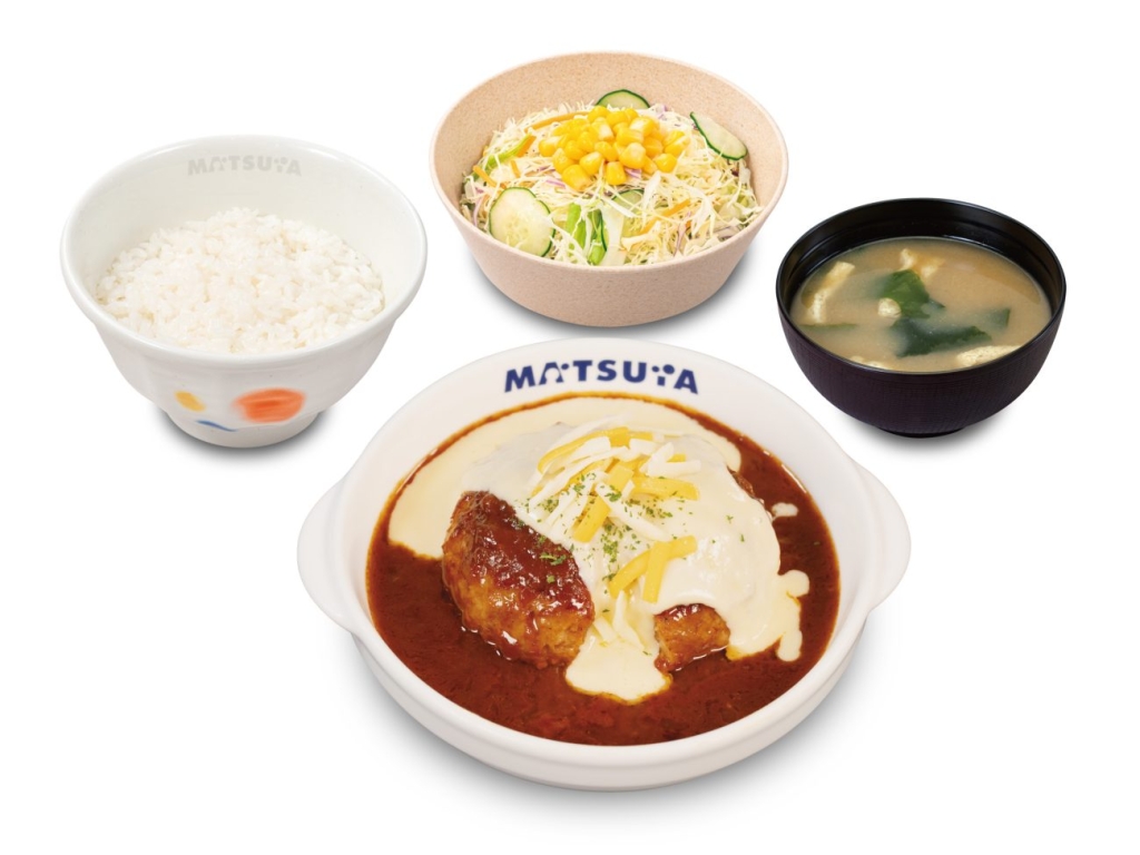 溢れる3種の濃厚チーズINデミチーズハンバーグ定食　　　　　　　1,290円