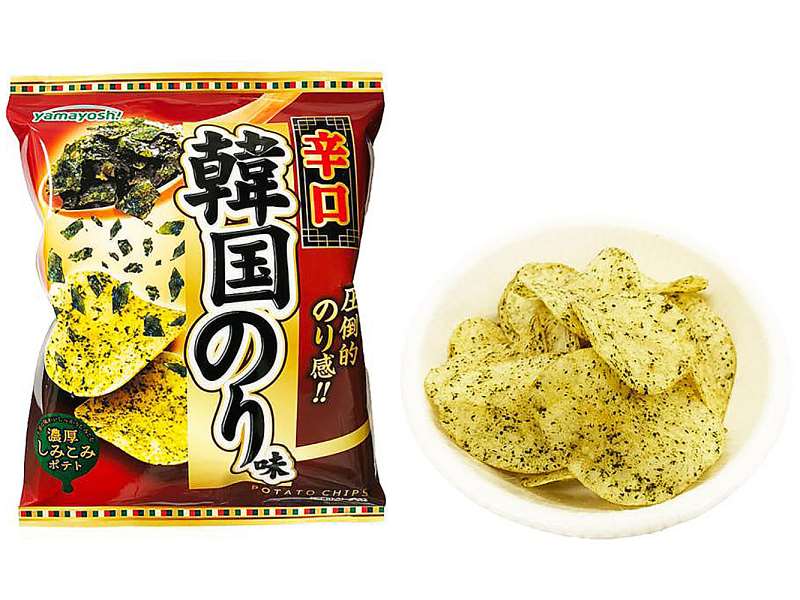 山芳ポテトチップス 辛口韓国のり味
