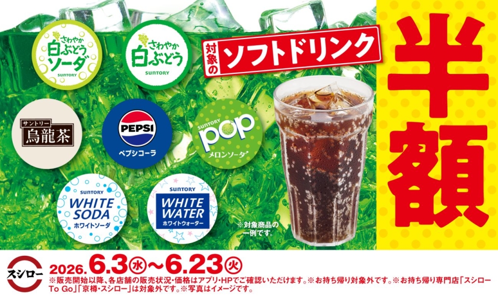 対象ソフトドリンク各種
