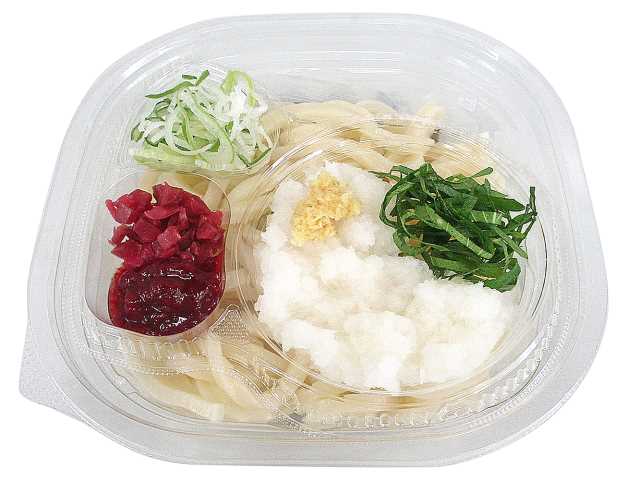発売中「愛知県産大葉使用 冷し梅おろしうどん」