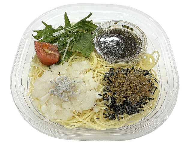 「冷製パスタ 大根おろしとしらすの青じそポン酢」