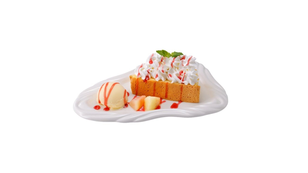 バニラアイスのピーチシフォンプレート 税込740円