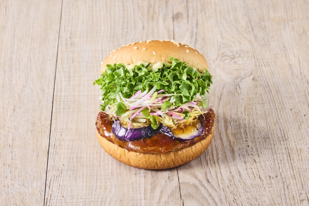 柚子胡椒香る 香味野菜の照り焼きバーガー