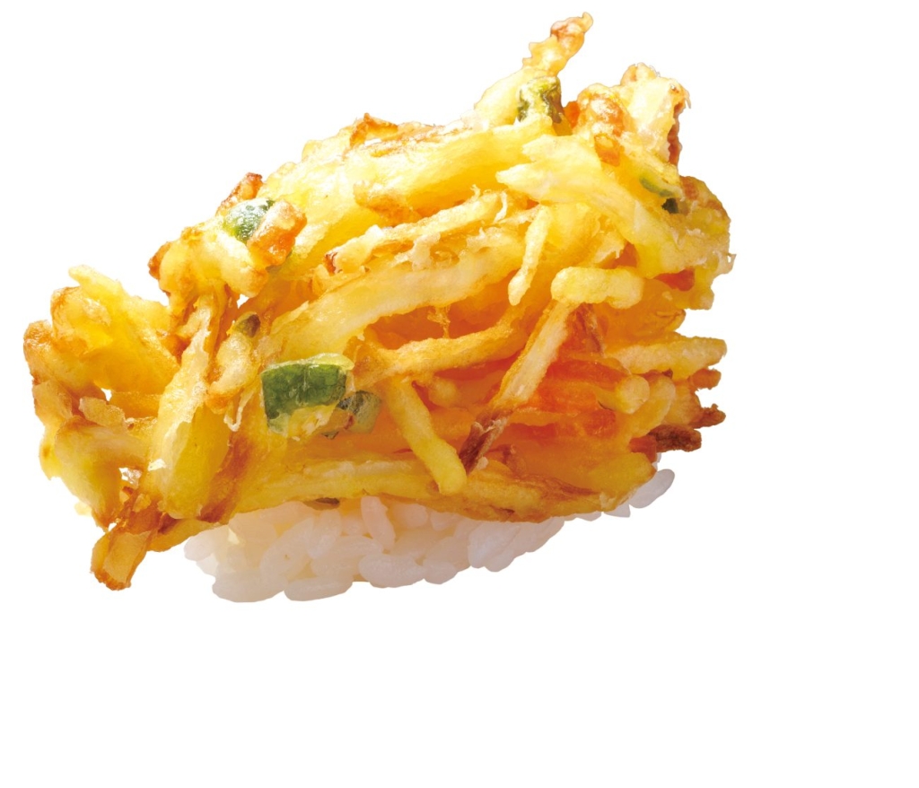 特大5種野菜のかき揚げ握り 100円(税込110円)