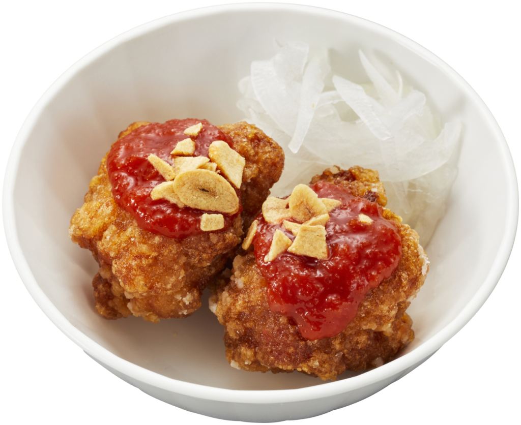 夏のトマトガーリック二段仕込の醤油とり唐揚げ